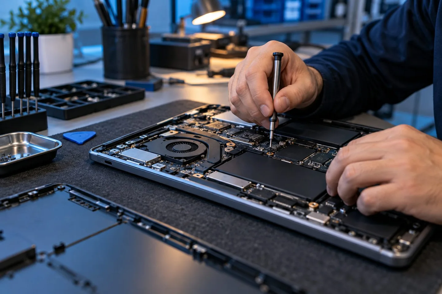 Reparación de un portátil, imagen ilustrativa