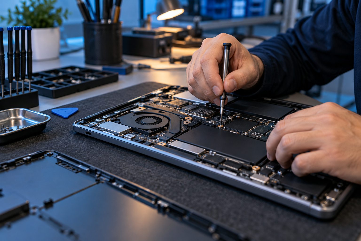 Reparación de un portátil, imagen ilustrativa